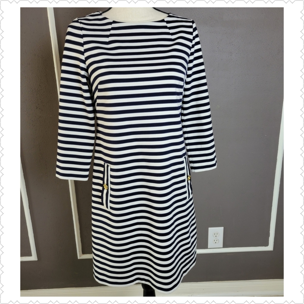 ELIZA J  Striped Sheath Dress, Size 4